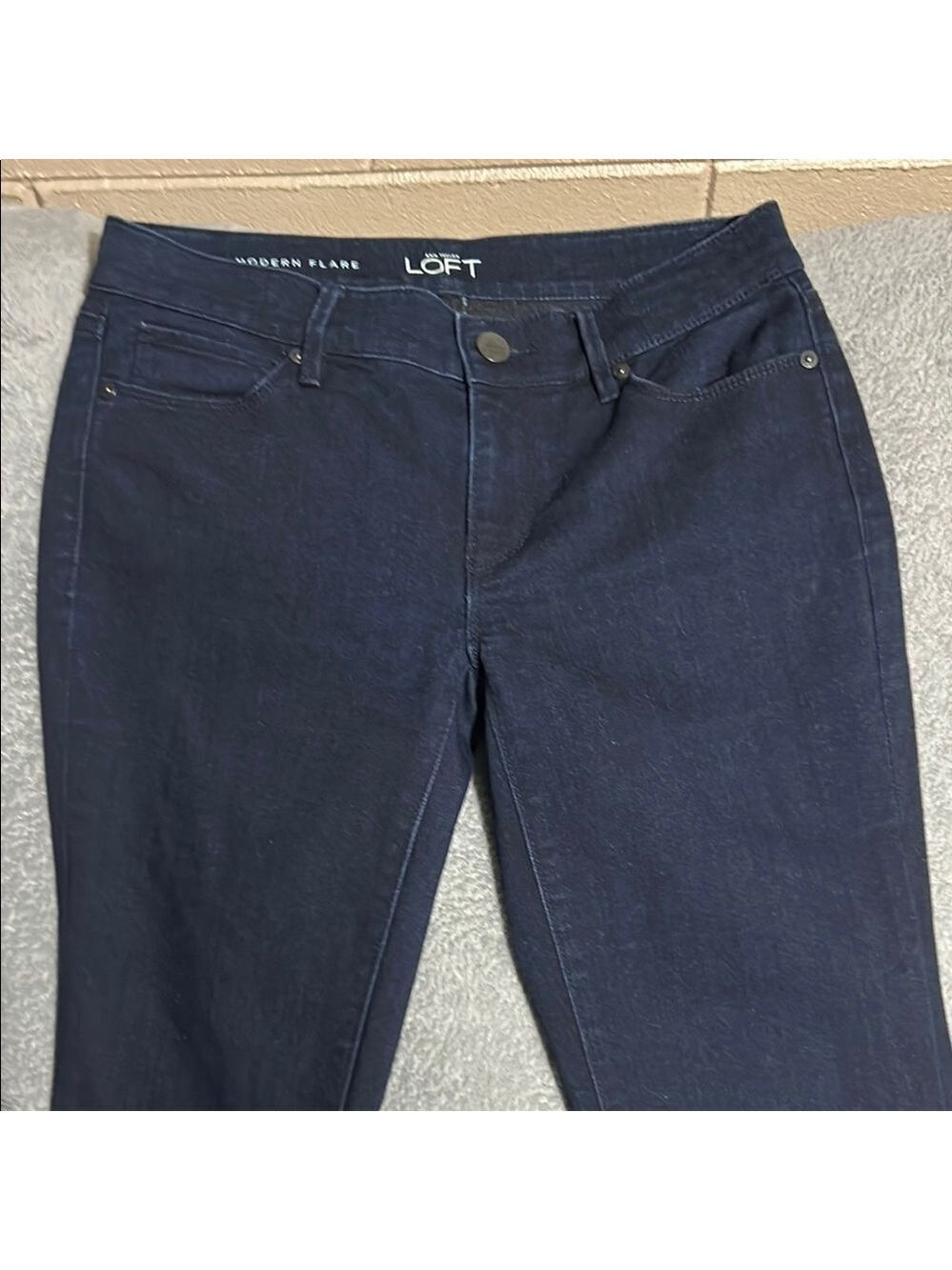 LOFT Women's Blue Modern Flare Jeans